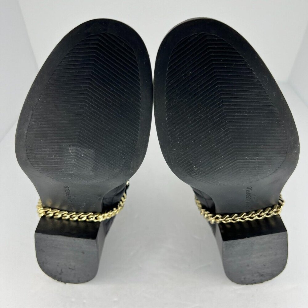 Karl Lagerfeld Womens Paris Marisol Quilted Harness Buckled Chain Size 7 Booties - Picture 8 of 9